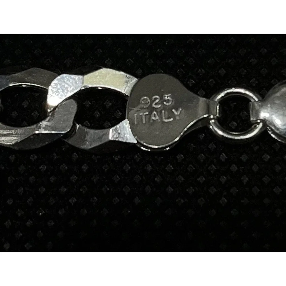 Esclava De Plata 925 Con Tejido Fígaro, 925 Sterling Silver Figaro Bracelet 8 In